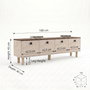 Hanah Home Soporte para TV Pura en Travertino y Venezia Walnut